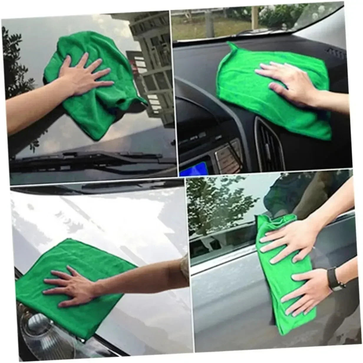 10pcs Car Detailing Car Wash Microfiber Towel Cleaning Cloths Professional Cleaning Drying Auto Washing Cloth Micro Fiber Amagi