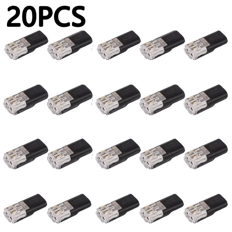 2 Pin Way Plug Wire Cable Snap Connectors Waterproof Electric Wire Double-Wire Plug-In Connector with Locking Buckle
