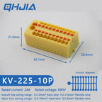 1 in Multiple Out Electrical Splitter Wire Connector Plug-in Terminal Block for Home Light Wiring Guide Rail Junction Box