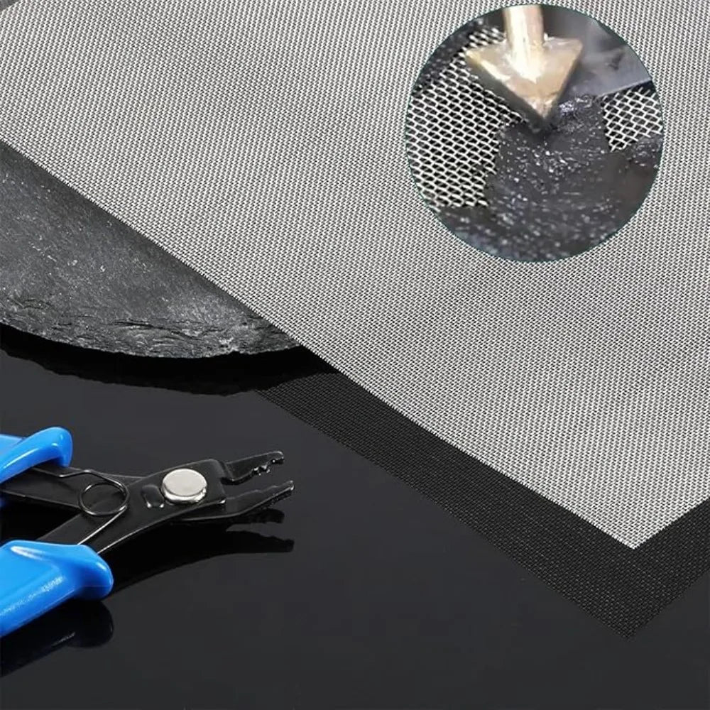 Car Bumper Stainless Steel Repair Mesh Plastic Crack Repair Mesh Welding Wire Mesh Net for Bumper Body Hood Vents 15x20cm