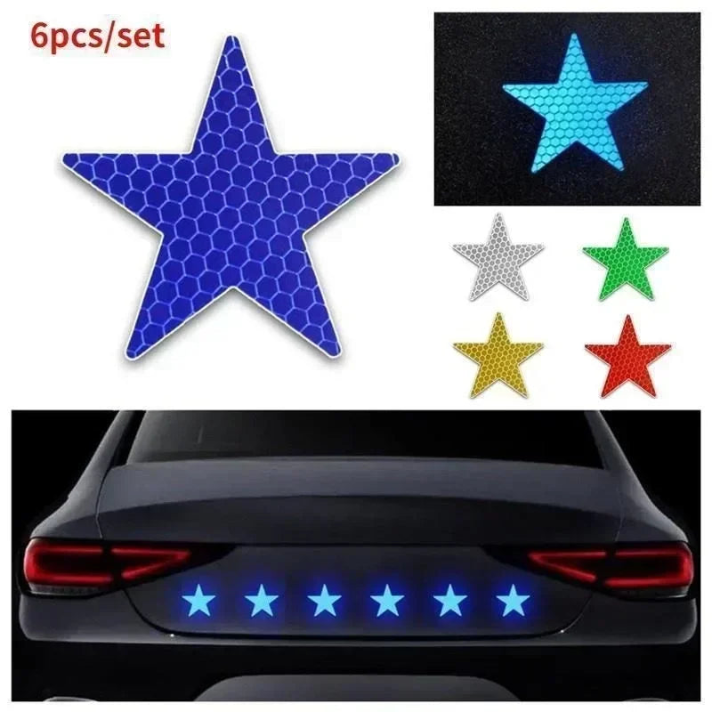 10pcs High Intensity Grade Reflective Safety Warning Tapes Stickers Self-Adhesive For Car Truck Motorcycle Bike Camper Helmet
