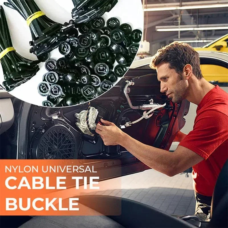 10/20/100pcs Nylon Universal Cable Tie Buckle Pin Button Zip Ties Self-Locking Fixed Cables Zip  Wire Fastening Strap Motorcycle