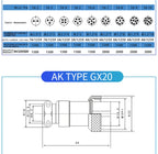 1Set GX12 2/3/4/5/6/7 Pin Male&Female Docking Aviation Plug&Socket Circular Waterproof Thread butt joint Connector