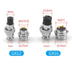 5/20/100 Sets Gold Plated Male&Female Docking Aviation Plug Circular Connector GX16 2 3 4 5 6 7 8 9Pins Electric Wire Connector