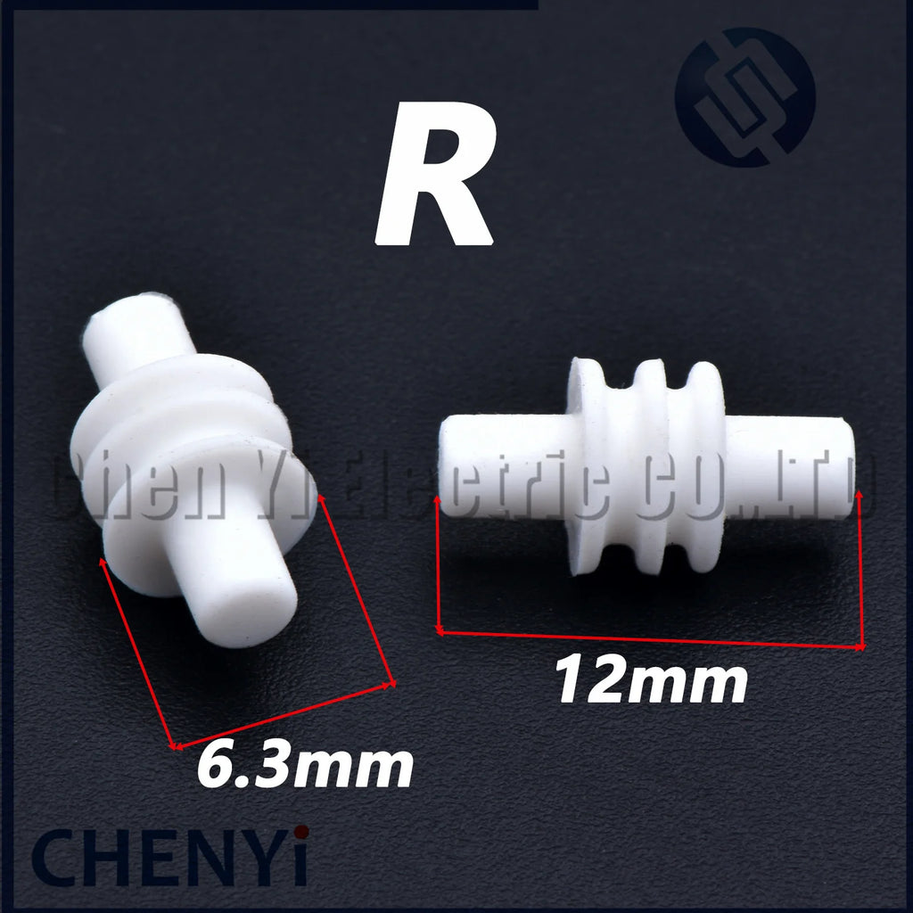 100 Pcs 1/1.5/1.8/3.5/4.8/6.3 car wire connector waterproof ring circle rubber seal solid plug silicone sheath cap for Connector