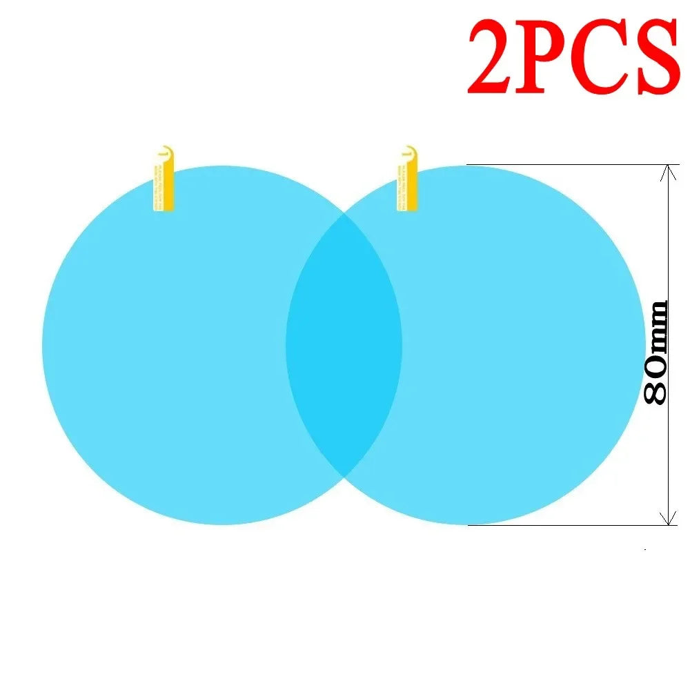 2pcs Car Rearview Mirror Film Sticker Side Window Rainproof Clear Film Anti-Fog Waterproof Protective Films for Car Motorcycle