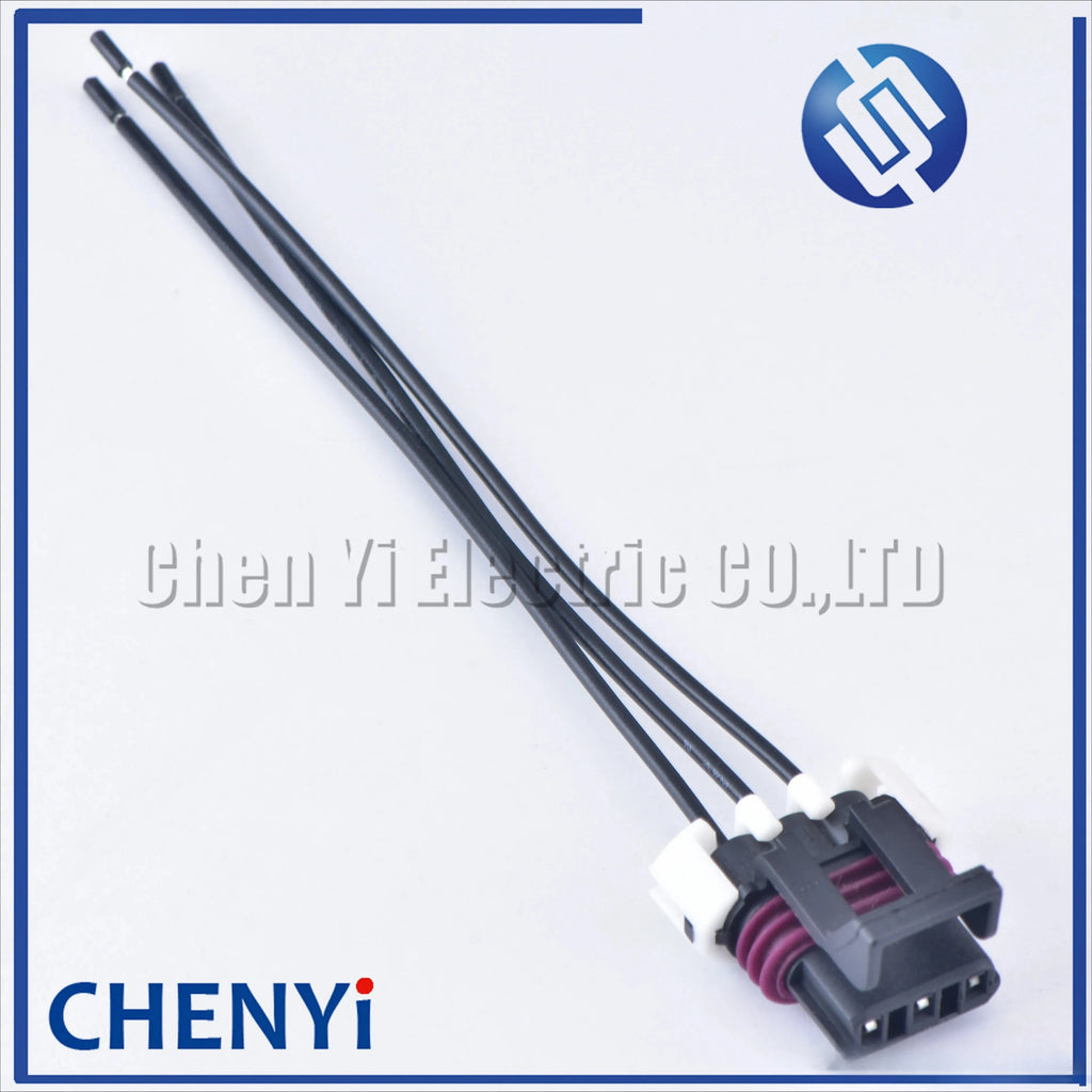 3 Pin Way black female temperature Sensor Plug auto waterproof connector 12129615 12110293 with 15cm wires For Metri-Pack 150
