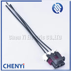3 Pin Way black female temperature Sensor Plug auto waterproof connector 12129615 12110293 with 15cm wires For Metri-Pack 150