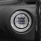 Car One-click Start Button Interior Engine Ignition Start Stop Button Protective Cover Crystal Decoration Car Accessories amagi