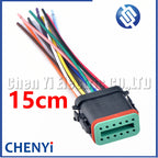 12 Pin Black DT series Connector Waterproof Plug Socket DT06-12S DT04-12P DT06-12S-E005 DT04-12P-E005 with pins For Deutsch