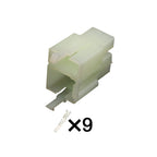 9PIN Connector 2.8mm Unsealed Male Female Connectors Wiring Harness Cable Socket 8-968971-1 Grey Yellow White