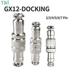 1Set GX12 2/3/4/5/6/7 Pin Male&Female Docking Aviation Plug&Socket Circular Waterproof Thread butt joint Connector