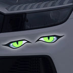 3D Reflective Eyes Stickers for Motorcycle Scooter Windshield Auto Decorative Night Light Safety Front Car Stickers Waterproof