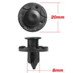 100Pcs Plastic Car Trim Clips Rivet Door Panel Retainer Fastener Mud Flaps Push Plastic Fastener Clips