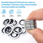 20/10PCS Car Oil Pan Drain Gasket Kit Drainage Bolt Pad Rubber Oil Drain Plug Gasket Replaceable Washer Seal Set M16