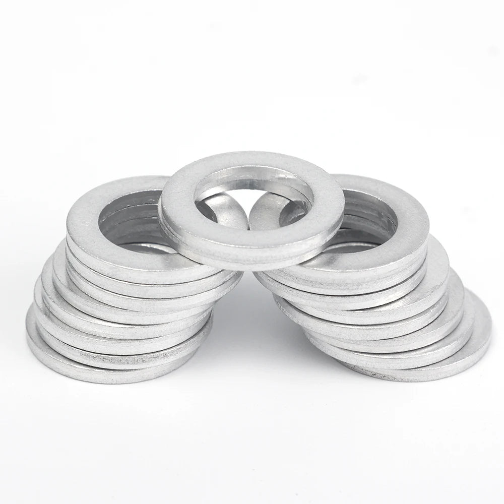 Car Engine Sump Oil Drain Seal Gasket 14mm Hole Nut Washer for Honda Engine Oil Sump Aluminium Seal Gasket Auto Parts 10/50PCS