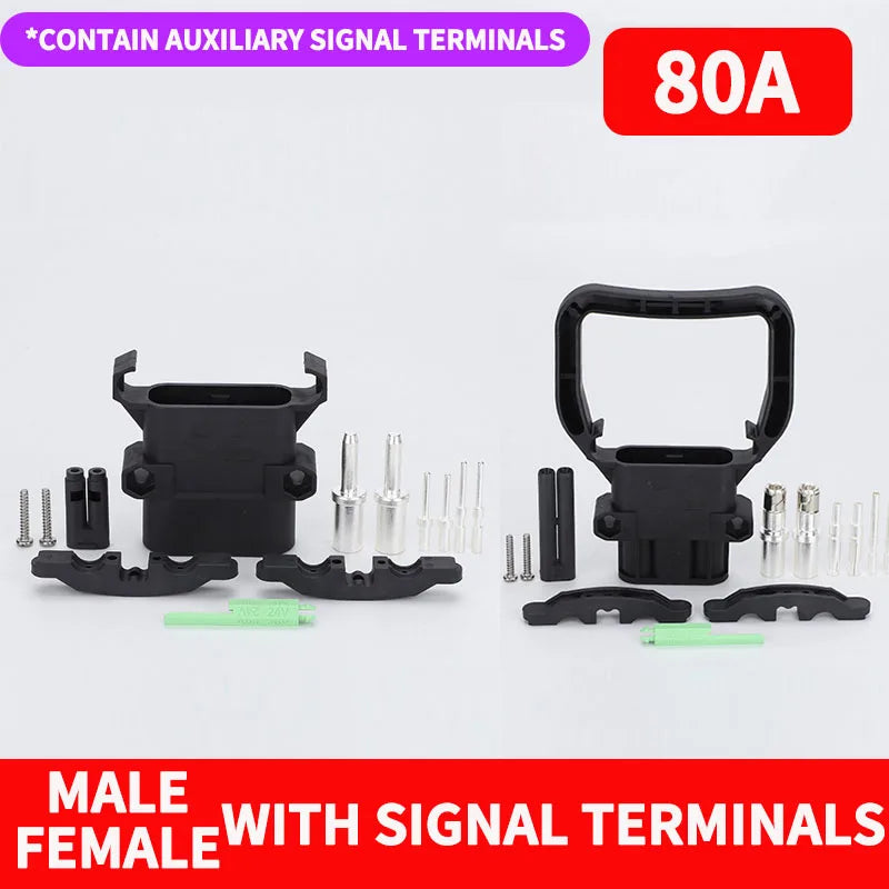 1/5/20 Sets REMA Type Connector 80A 160A 320A Electric Forklift Power High Current Battery Charger Male And Female Plugs Sockets