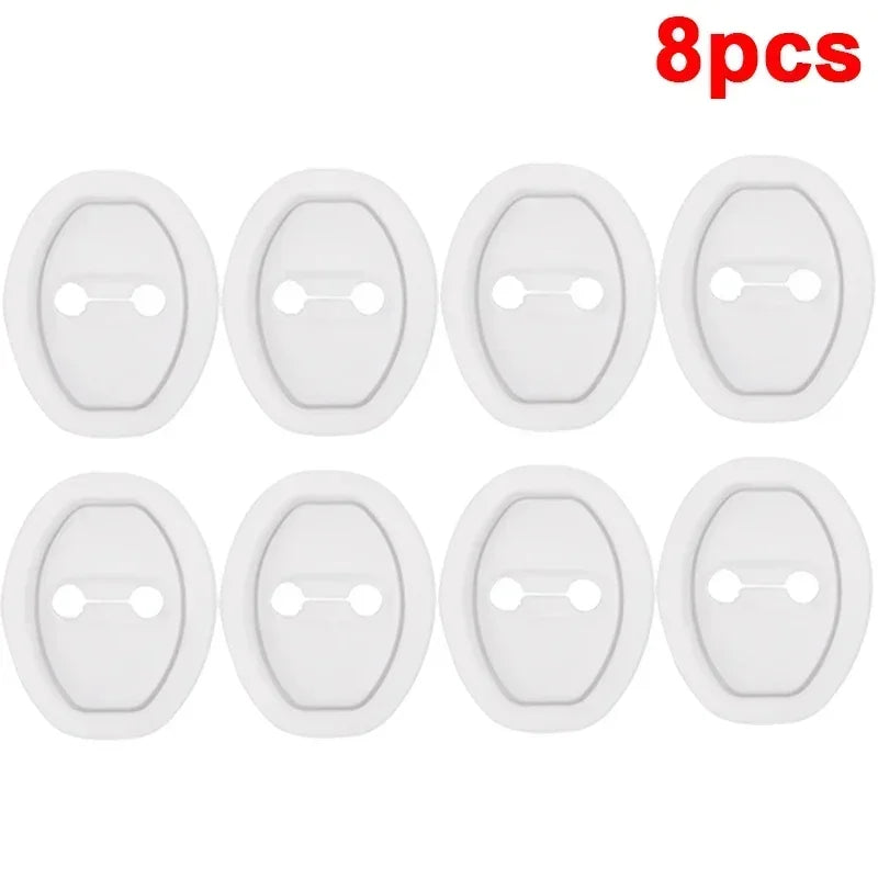 8/1pcs Car Door Lock Anti-collision Silicone Cover Auto Doors Lock Buckle Mute Protective Cushion Sticker Car Shock Absorber Pad