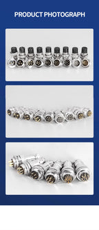 5/20/100 Sets Gold Plated Male&Female Docking Aviation Plug Circular Connector GX16 2 3 4 5 6 7 8 9Pins Electric Wire Connector