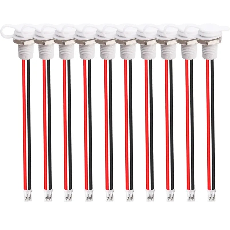 1/5/10PCS 2 Pin Type-C Female Socket USB C Connector Waterproof Jack Female Charging Port with Card Buckle Lock Board