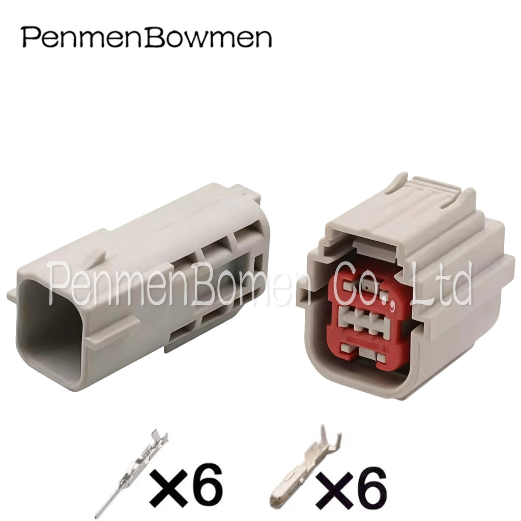 1 Set 6 Pin 2-1924211-1 Auto Rear License Plate Light Electrical Connectors Female Male Plug for Cadillac Buick 1924212-1