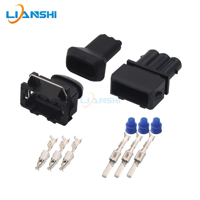 357972763 Car throttle fog lamp 3-hole plug male and female waterproof wiring harness connector DJ7032-3.5-11/21