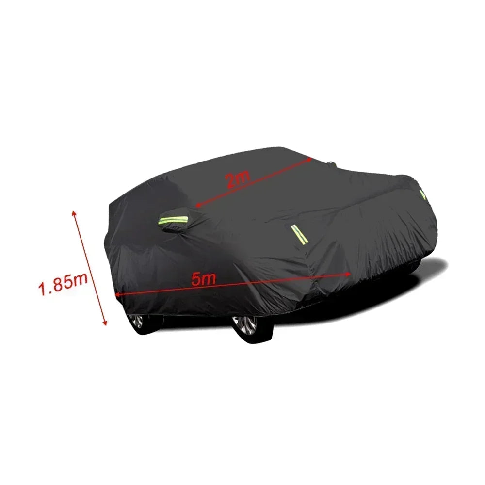 Universal For Audi A3 A4 A5 A6 A7 B7 B8 C5 Q2 Q3 Q5 7 Body Full Covers Black/Silver Outdoor Sun Snow Rain Protection Cover Amagi