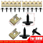 60pc U-Shape Metal Nut/Screw Washers for BMW E46 E92 E90 F10 Car Fender Bumper Cross Head Screws Engine Guard Clip Chassis Sheet