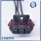 3 Pin Way black female temperature Sensor Plug auto waterproof connector 12129615 12110293 with 15cm wires For Metri-Pack 150