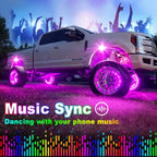 Rock Lights For Trucks 4/6/8/10 Pods RGB LED Rock Lights With APP/Remote Control Music Mode For Pickup Off Road RZR SUV ATV New