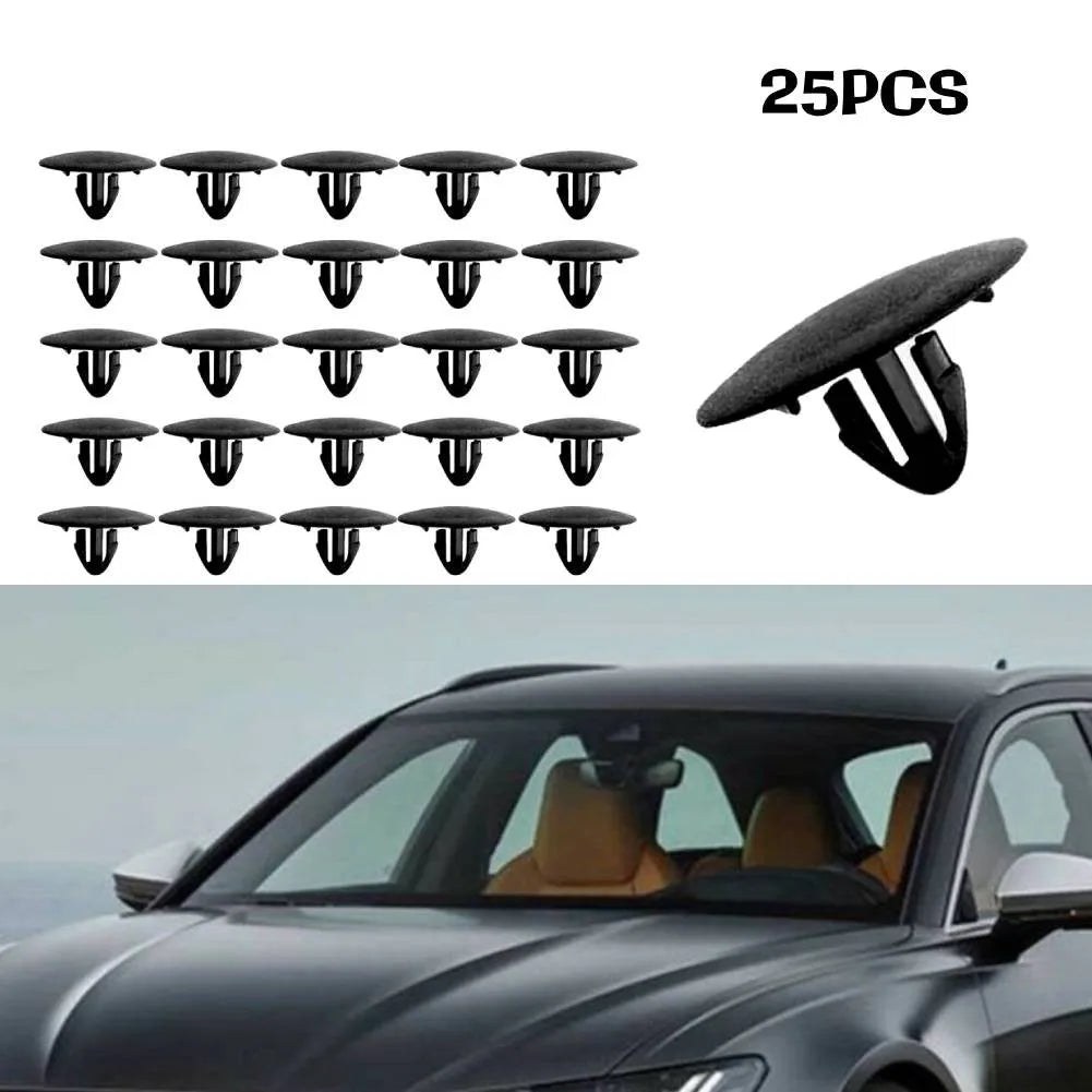25 Pcs Car Hood Insulation Retainer Black Plastic Clips Fastener For Toyota 90467 09050 Rivet Retainer Car Parts