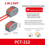 10/1000PCS Mini Fast Wire Connector Universal Wiring Cable Connector Push-in Conductor Terminal PCT-222/224 SPL-42/62 SPL-2/3/1