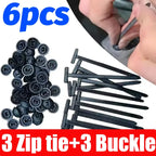 Nylon Cable Tie Buckle Universal Car Fender Trunk Engine Guard Panel Wire Management Secure Auto Fastener Screw Replacement Clip