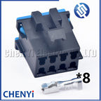 8 Pin 2.8 Series Auto Wiring Socket AC Assembly 12066195 12065141 12064998 12064999 Automobile Unsealed Connector Plug