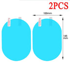 2pcs Car Rearview Mirror Film Sticker Side Window Rainproof Clear Film Anti-Fog Waterproof Protective Films for Car Motorcycle