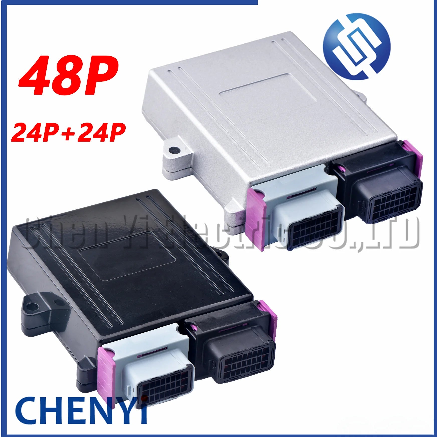 24Pin/48Pin ECU shell Aluminum PCB Box with auto connector plug car on-board controller panel circuit board connectors with Pin