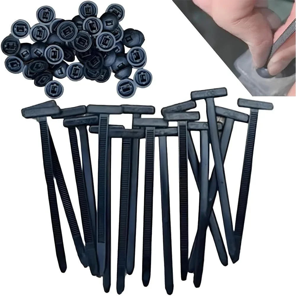 10/20/100pcs Nylon Universal Cable Tie Buckle Pin Button Zip Ties Self-Locking Fixed Cables Zip  Wire Fastening Strap Motorcycle