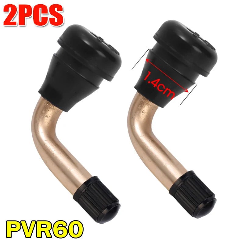 Motorcycle 45° Bent Type Valve Stem for Bike Tubeless Tire Rubber PVR Aluminum Alloy Anti-Corrosion Car Tire Repair Parts 2-4PCS