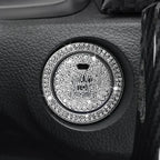 Car Bling One-Click Start Stop Engine Ignition Ring Sticker Crystal Rhinestone Circle Decor Accessories amagi