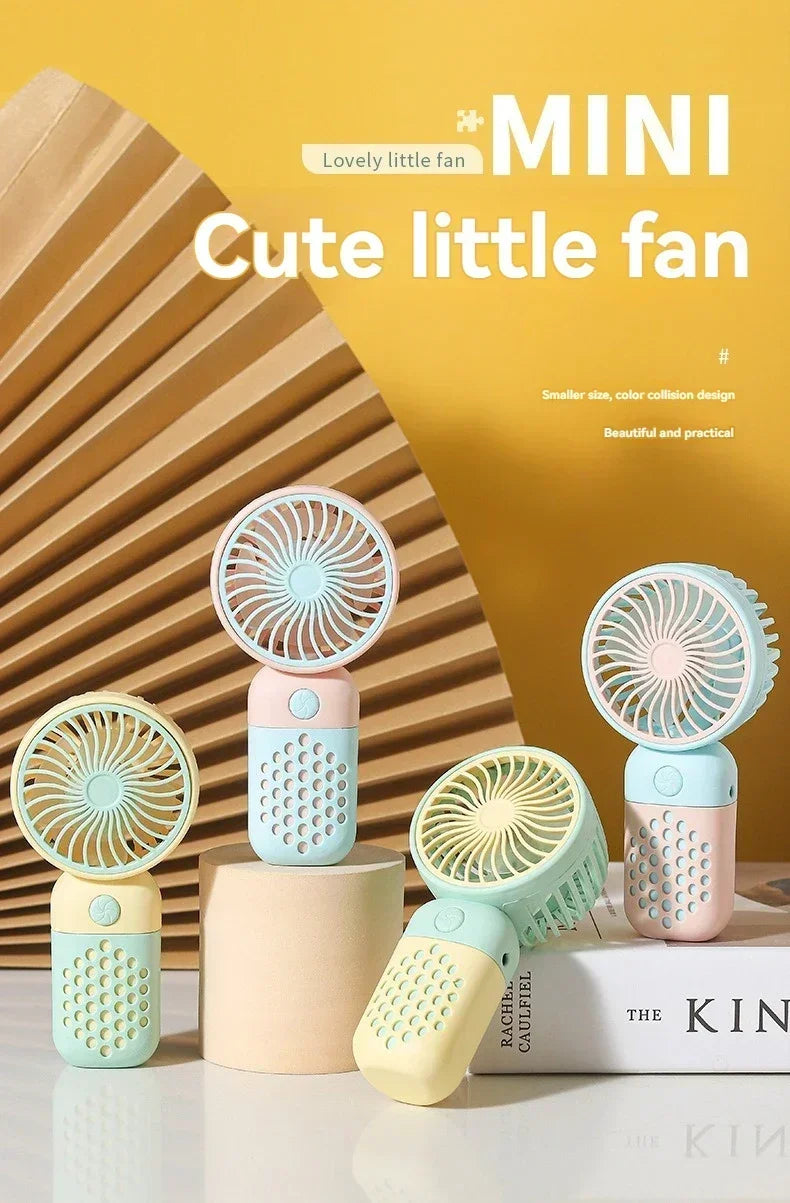 Motorcycle Portable Mini Fan Handheld Fan Lightweight Handy Fan Pocket Size Low Noise Small Electric Student Gift Outdoor Amagi
