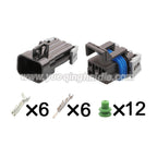 Delphi 6Pin Connector Waterproof 1.65mm Male Female Connector Automotive 150 GT Wire Harness Cable Socket for 12052848 12124107