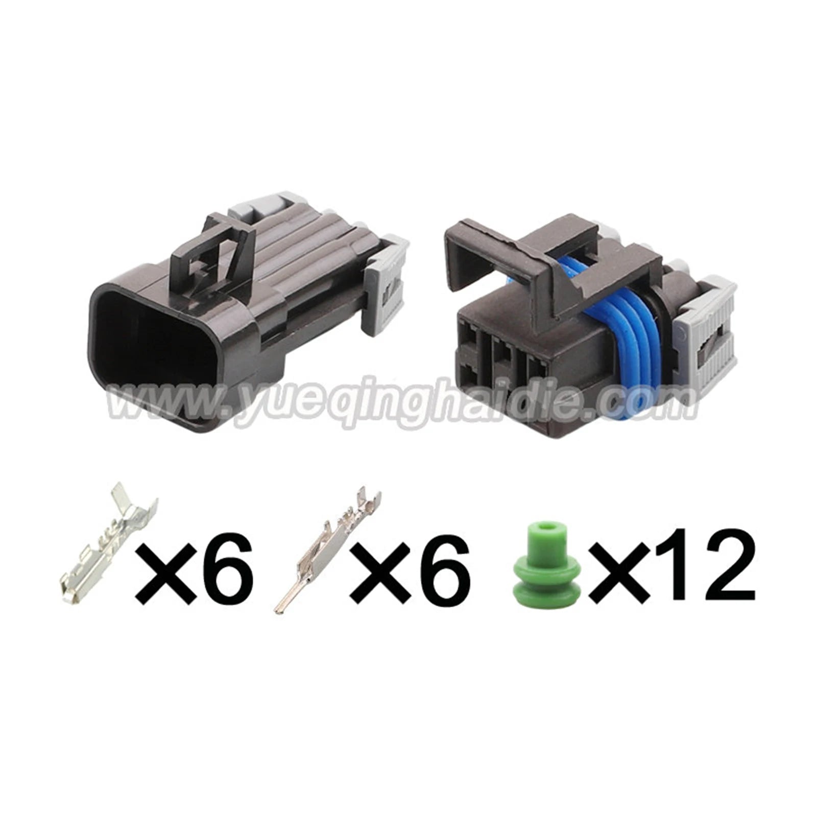 Delphi 6Pin Connector Waterproof 1.65mm Male Female Connector Automotive 150 GT Wire Harness Cable Socket for 12052848 12124107