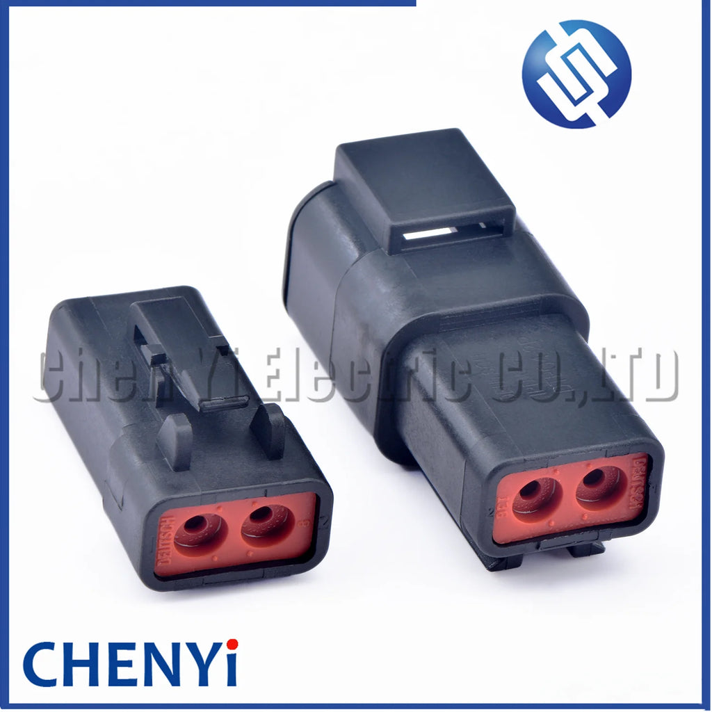 2 Pin DTP series BLACK  Automotive waterproof connector Wire harness plug DTP06-2S DTP04-2P DTP06-2S-E004 DTP04-2P-E004 with Pin