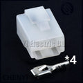 4 Pin 6.3 mm series male or female Automotive connector Motorcycle harness plug With pins
