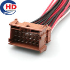 21 Pin Car Male Plug Socket AC Assembly Brown Auto Electric Cable Unsealed Male Female Connector 1-967630-1