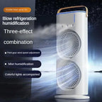 Cross Border Mini Electric Fan with Spray Cooling Function Portable Air Conditioning Household Desktop Use with LED Light Amagi
