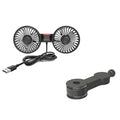 Car Seat Back Cooling Fan USB Charge Dual Head Fan 360 Degree Rotation Portable Cooler 3-Speed Super Wind Car Accessories