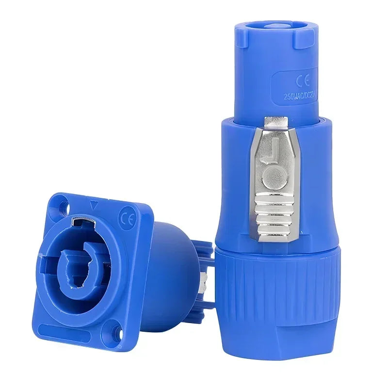 5/10/20PCS 3Pin NAC3FCA NAC3FCB Power Connector Stage Lighting Speakon Male Plug Blue (Input)+White (Output) Plug+Female Socket