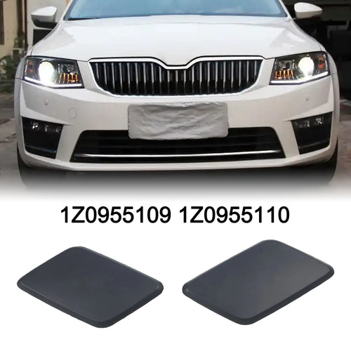 1 Pair Front  Bumper Headlight Washer Nozzle Cover  Cap For Skoda Octavia Mk2  1Z0955109 Cleaning Actuator  Cover Cap Lid