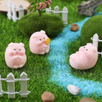 Car Mini Pig Ornaments Auto Center Console DIY Decoration Pendant Cartoon Resin Piglet Home Figurines Miniatures Desktop Decor